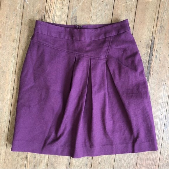 Anthropologie Tabitha Runny Yoke Purple Skirt 2 - Picture 3 of 5